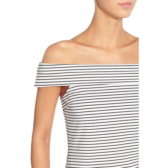 Cooper & Ella Skye Off-The-Shoulder Striped Dress - Picture 2 of 11